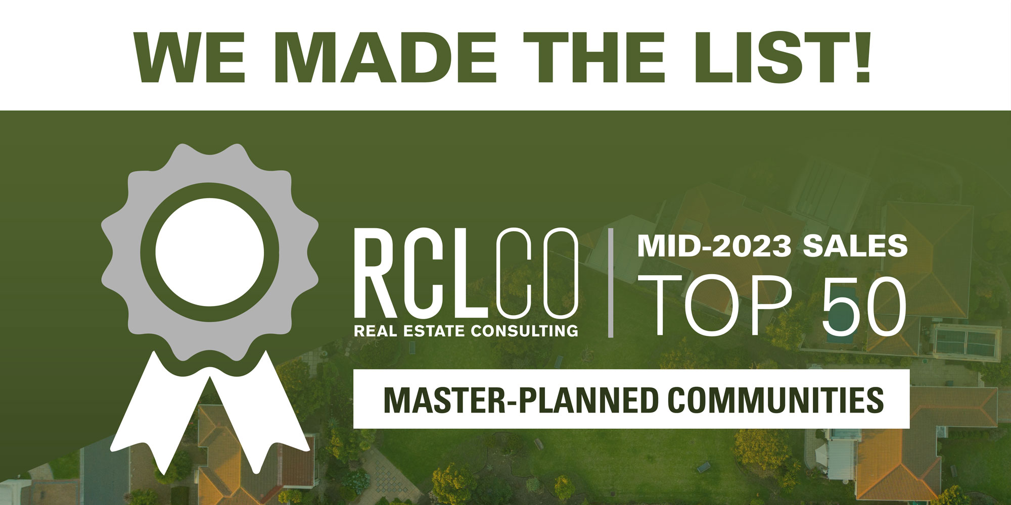 RCLCO Real Estate Master Planned Community List