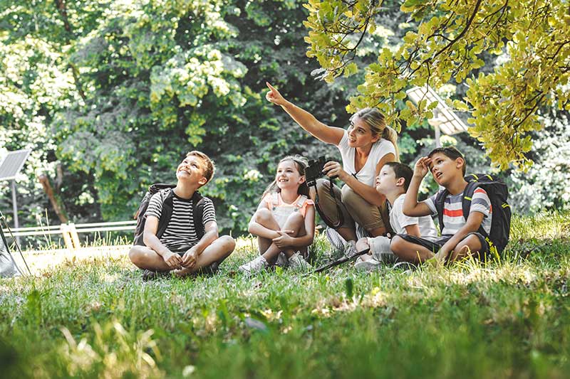 Kids playing outside