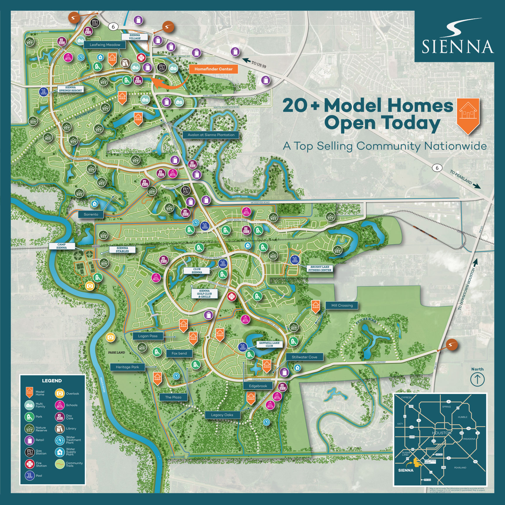 Master Plan Map Sienna in Missouri City, TX