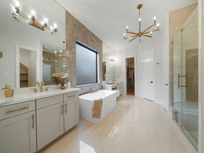 Bathroom in first model home in Village of Sienna Oaks